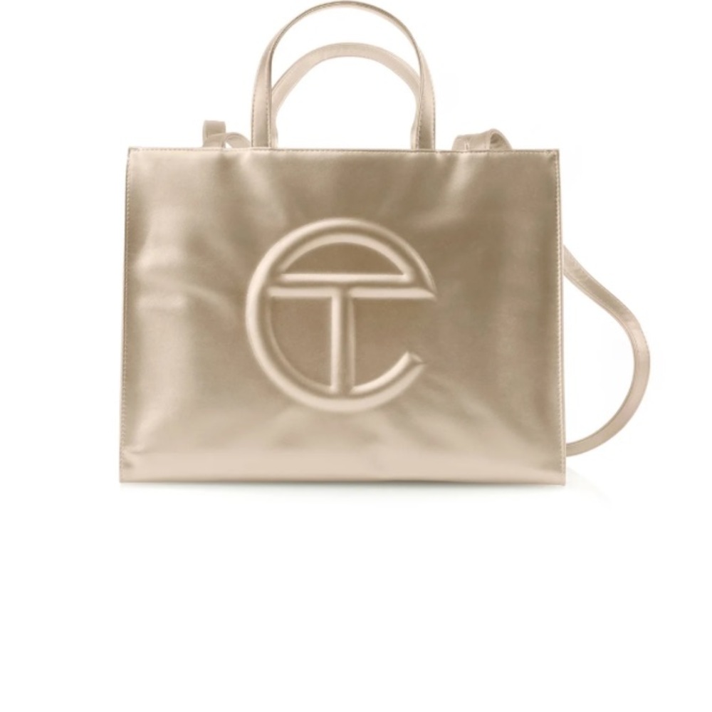 NWT TELFAR Medium Shopping Bag in the color Gold